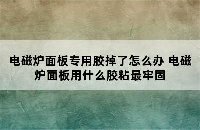 电磁炉面板专用胶掉了怎么办 电磁炉面板用什么胶粘最牢固